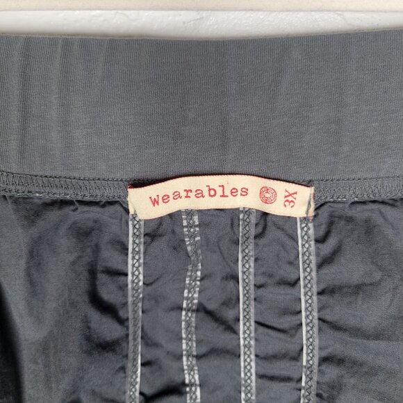 Wearables Women's Size 3X Trace Skirt Gray Pull On Ruched - Picture 3 of 4